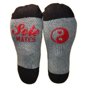 3/$25 SOUL MATES  MENS FUNNY QUOTE SAYINGS SOCKS SIZE 7-11